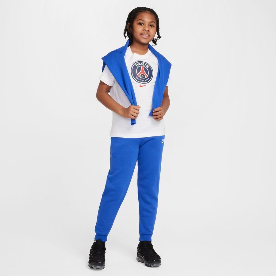 Paris Saint Germain T-Shirt Crest - White Kids-SoccerKits Hub | Buy Soccer Jerseys Online
